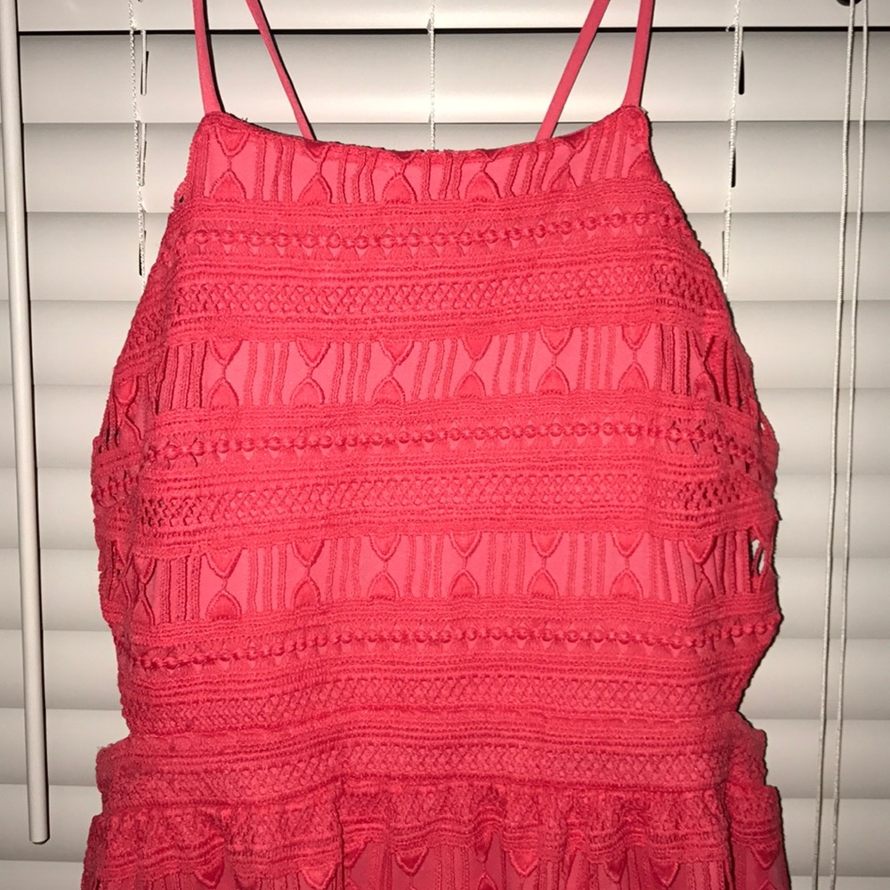 Bnwt coral crochet dress